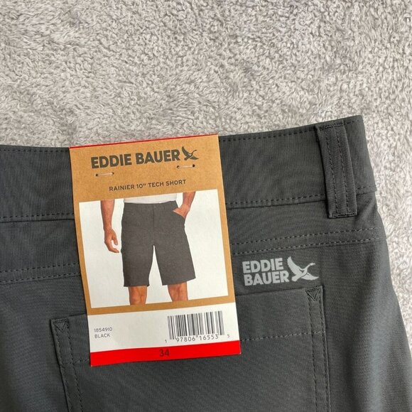 NEW Eddie Bauer Men's Size 34 Rainier Tech Short 10" Black Cargo Outdoor - Picture 5 of 7